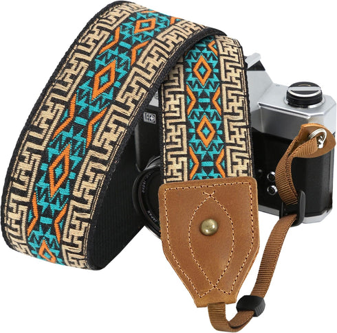 Padwa Lifestyle 2" Wide Classic Crazy Horse Art Cowhide Head Cotton Camera