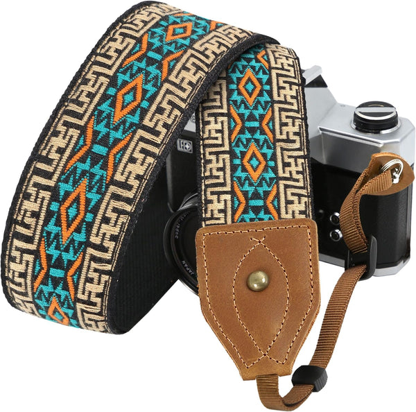 Padwa Lifestyle 2" Wide Classic Crazy Horse Art Cowhide Head Cotton Camera