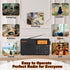 XHDATA D109 Portable Shortwave Radio, Battery Operated AM FM SW LW, DSP Good Reception, Bluetooth Speaker Alarm Clock