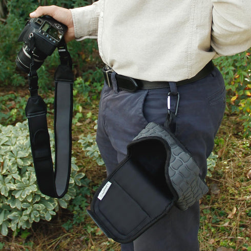 USA Gear DSLR Camera Case/SLR Sleeve with Zippered Accessory Storage, Neoprene & Holster Loop