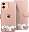 Compatible iPhone 11 Wallet Case for Women and Men, Slim Durable Faux Leather with Card Holder, Floral Charm