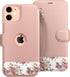 Compatible iPhone 11 Wallet Case for Women and Men, Slim Durable Faux Leather with Card Holder, Floral Charm