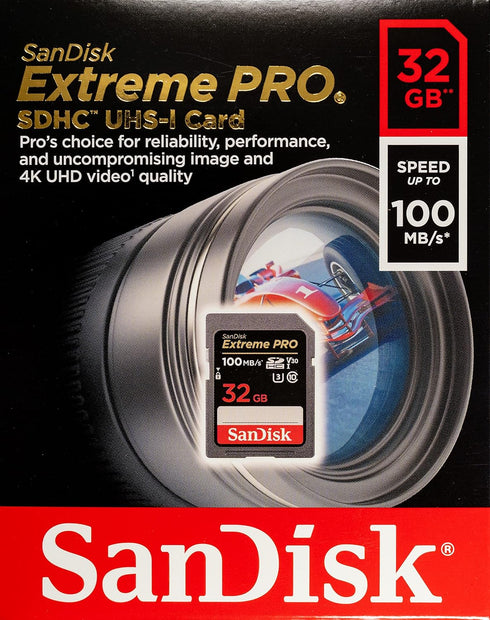 SanDisk 32GB Extreme Pro Memory Card (Two Pack) for Nikon D3400, D3300, D750, D5500, D5300, D500, AW130