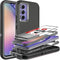Samsung Galaxy A54 5G Case, 3 in 1 Full Body Shockproof Heavy Duty Protection with 2-Pack Tempered Glass Protectors