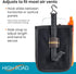 High Road Air Vent Mount Car Cell Phone Holder with Soft Lined Back Pocket and Front Mesh Storage Pocket