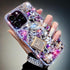 Bonitec 15 Compatible with iPhone Case Cute Bling Glitter Diamond - Luxury Designer Girly Aesthetic Rhinestone Cover