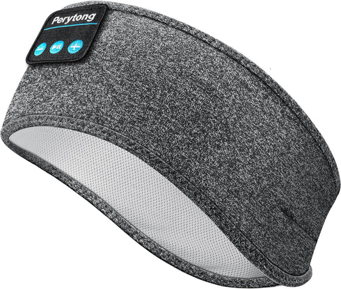 Sleep Headphones Wireless, Perytong Bluetooth Sports Headband with Ultra-Thin HD Stereo Speakers