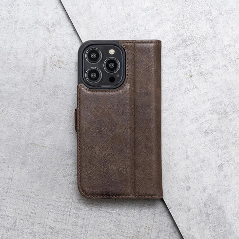 Porter Riley Leather Case for iPhone 14 Pro | Premium Genuine Leather Stand/Cover/Wallet/Flip Case