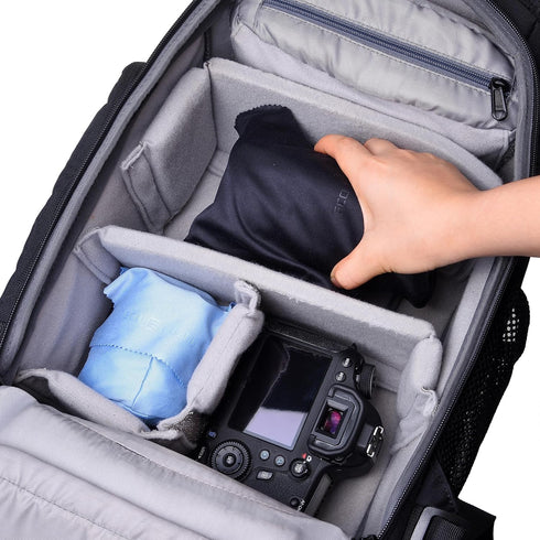 Eco-Fused Camera Lens Pouches, Microfiber Lens Cloth Bag, 4 Pack, Soft Camera Wraps for Multi-Sized Lenses and
