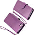 Wisdompro Wallet Case for iPhone 5, 5s, SE 2016, PU Leather Protective Cover with Credit Card Slots, Purple