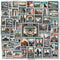 Pack 50 PCS Stamp Sticker Print Envelopes, Waterproof Vinyl Decals Vintage Items for Kids Teens Adults, Labels for