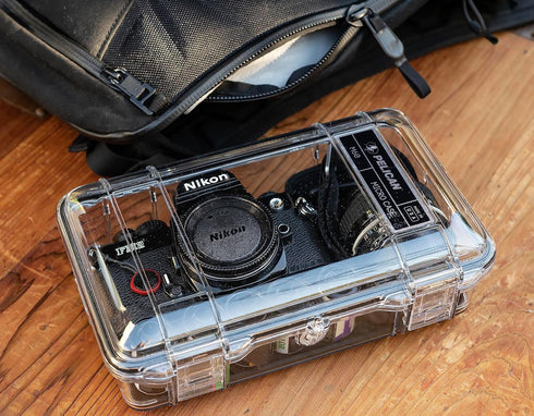 Pelican M50 Micro Case, Waterproof Dry Box for iPhone, GoPro, Camera, Camping, Fishing, Hiking, Yellow/Clear