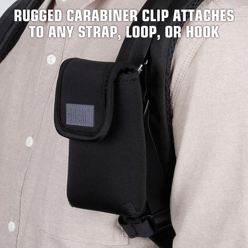 USA Gear Small Digital Camera Case with Carabiner, Belt Loop, Scratch Resistant for Nikon Coolpix, Kodak Pixpro,