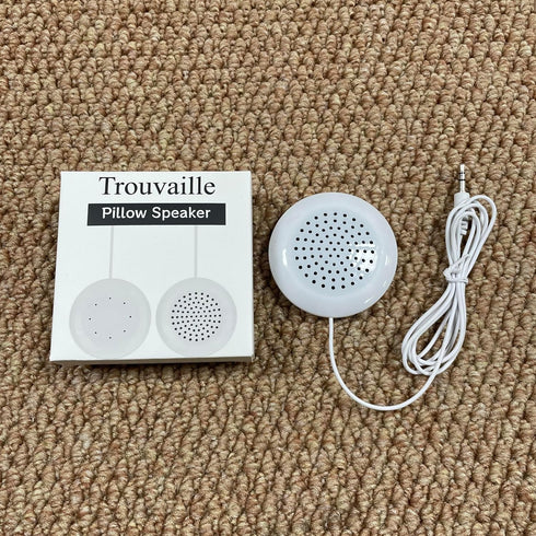 TROUVAILLE 3.5mm MP3/MP4 Pillow Speaker, Mini DIY Stereo Speaker for Mobile Phone Portable CD Player, Unique Soft Sound