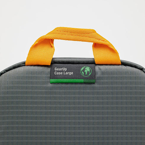 Lowepro GearUp Pouch Large, Travel Case for PC Cables, Adapters, Batteries, Chargers, Small Cameras, Made of Recycled