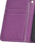 Wisdompro Wallet Case for iPhone 5, 5s, SE 2016, PU Leather Protective Cover with Credit Card Slots, Purple