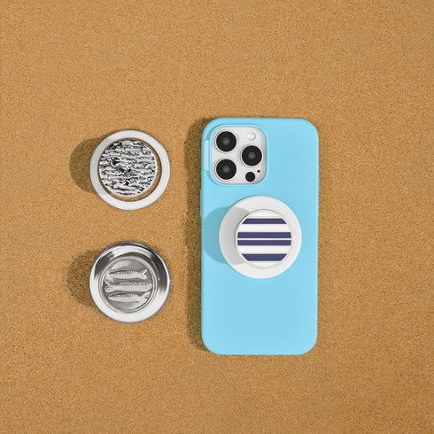PopSockets Round Phone Grip Compatible with MagSafe, Adapter Ring Included, Wireless Charging Compatible - Seashore