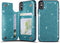 UEEBAI Case for iPhone XR, Premium Glitter PU Leather Wallet Cover with Card Slots, Stand Function, Blue#2