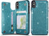 UEEBAI Case for iPhone XR, Premium Glitter PU Leather Wallet Cover with Card Slots, Stand Function, Blue#2