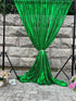 Green Sequin Backdrop Curtains - 4 Panels 2FTx8FT Glitter Green Photo Backdrop for Party Wedding Baby Shower