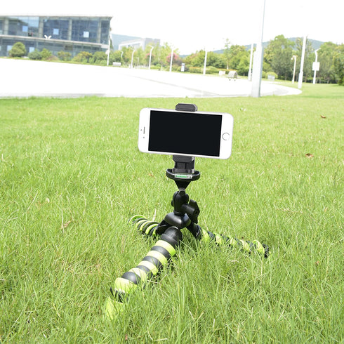 BONFOTO Universal Cell Phone Tripod Mount Adapter, Adjustable with Padded Clip, Rotates Vertical and Horizontal