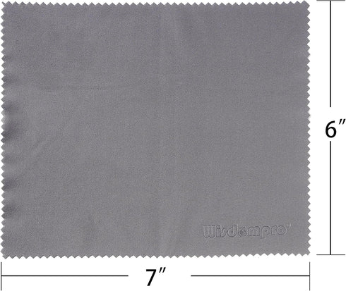 Wisdompro 8-Pack Microfiber Cleaning Cloth for Camera Lens, Glasses, and Electronics - Grey