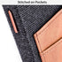 Dockem 13 2 M2F 6.1" Fabric Card Case for iPhone with Built-in Metal Plate for Magnetic Mounting, Stitched-on Genuine