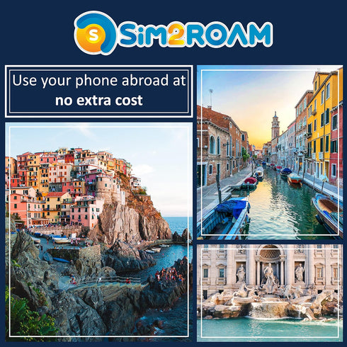 SIM2ROAM 15Days 25GB 5G/4G (25GB 15Days) Europe Data ONLY SIM Card | of LTE High Speed Prepaid Data Sim Card | Good